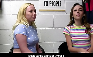PervOfficer -  Officer Finds a Solution to Avoid Charges on Shoplifter Teens - Dani Blu, Dixie Lynn