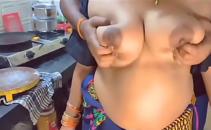 Desi hot milf of neighbour gets fucked by young boy in the kitchen