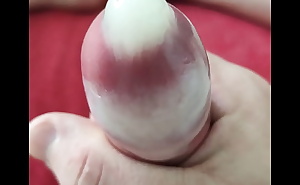 Cumming inside condom
