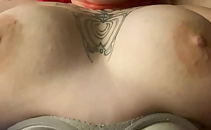 Bra fetish /making nipples hard boobs playing