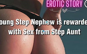 Young Step Nephew is rewarded  with Sex from Step Aunt