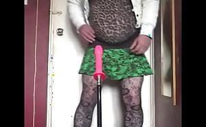 bisexual crossdresser wants to be filmed while getting his anal pussy fucked by a real cock instead of this dildo machine fucking him part 43