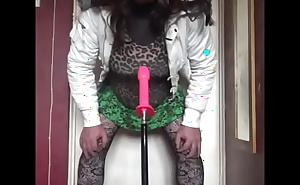 bisexual crossdresser wants to be filmed while getting his anal pussy fucked by a real cock instead of this dildo machine fucking him part 41