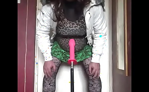 bisexual crossdresser wants to be filmed while getting his anal pussy fucked by a real cock instead of this dildo machine fucking him part 7