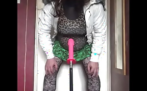bisexual crossdresser wants to be filmed while getting his anal pussy fucked by a real cock instead of this dildo machine fucking him part 3