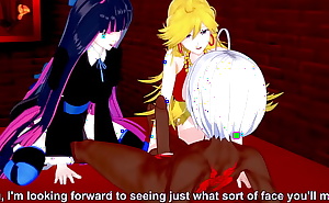 Garterbelt changed and decided to have fun with Panty and Stocking in a love hotel