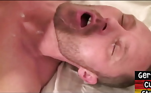 Barebacked German stud fucked in asshole in threesome