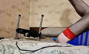 Sissy ass fucked with big toy