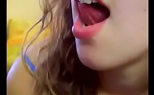 Closeup Tongue And Body Tease -