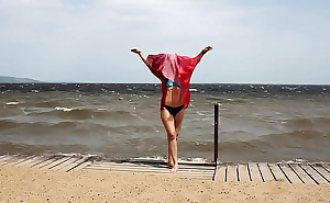 In bikini on Khuchugury beach