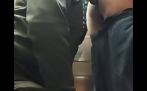 Fun with sexy chub in elevator