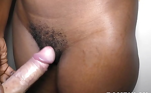 hairy black cunt penetrated by BWC and creampied