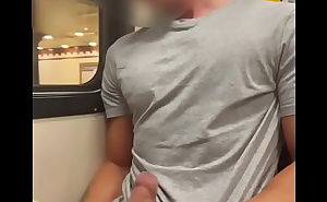 Stranger jerks off horny teen boy in the metro...