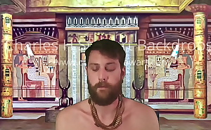 Egyptian slave milks the Pharoah's prostate and gets covered in cum
