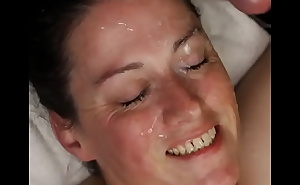Draining my balls on her face Homemade Facial