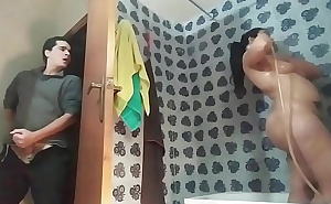 Spying and fucking my hot big ass stepsister in the shower (compilation)