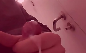 18 yo boy drains dick in public toilet