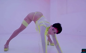 Neon lingerie looks super hot on curvy short hair latina MILF Mia Valentine