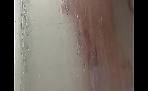 Young Muscular Man Maturbates in Shower