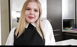 SiblingsSex - Young Tiny Little Blonde Teen Step Sister Fuck After Masturbating For POV - Coco Lovelock