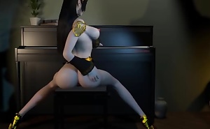 3D powered slut Oriental teacher teasing her fat learn of student